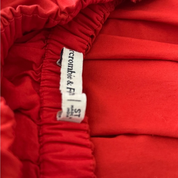 Abercrombie & Fitch Orange Red Off-Shoulder Mini Dress 
Size Small Tall - Picture 3 of 7